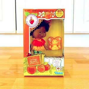 🍓ORIGINAL 1980s STRAWBERRY SHORTCAKE ORANGE BLOSSOM *COMPLETE BOXED SET*